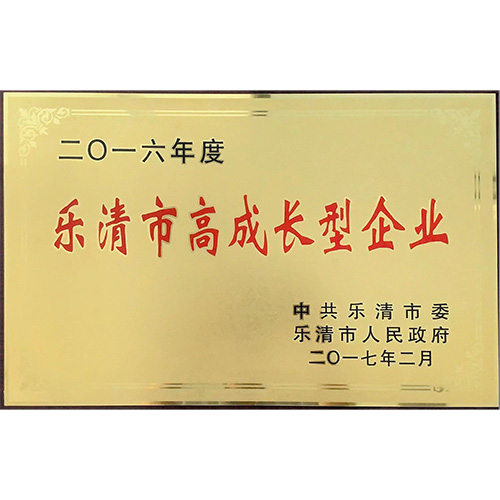樂清市高成長型企業(yè)